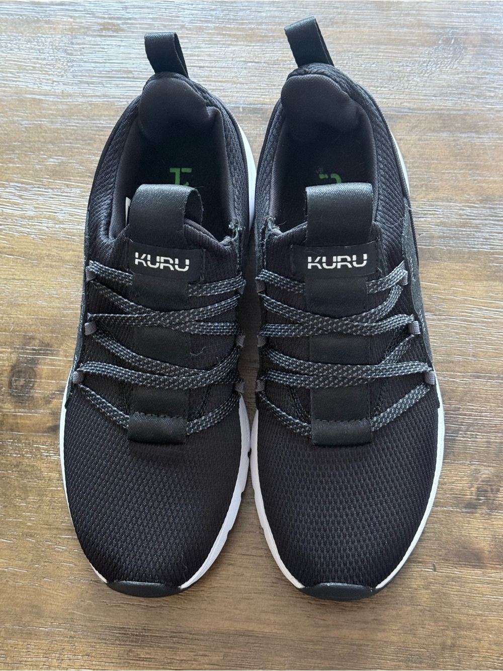 KURU Black and White Slip-On Performance Sneakers